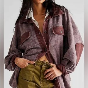 Free people ruby jacket plum/maroon, size medium